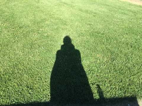 my shadow...and a water bottle